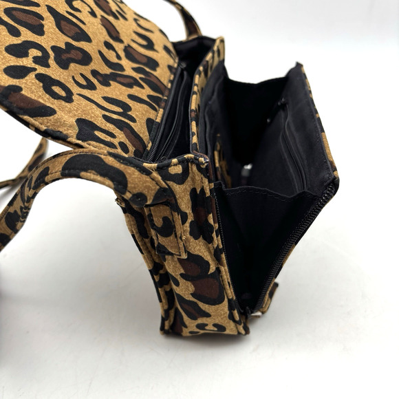 Evan Picone Leopard Print Organizer Small Crossbody Purse 7.5x5" - Picture 12 of 16